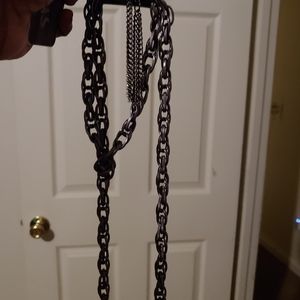 Rope chain and earrings